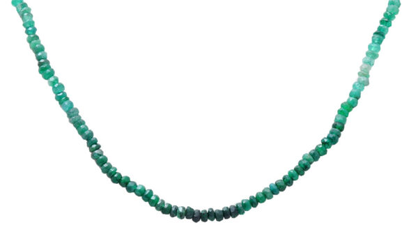 21" Inches Emerald Gemstone Faceted Beaded Necklace NP-1408