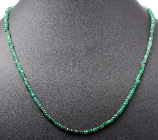 21" Inches Emerald Gemstone Faceted Beaded Necklace NP-1408