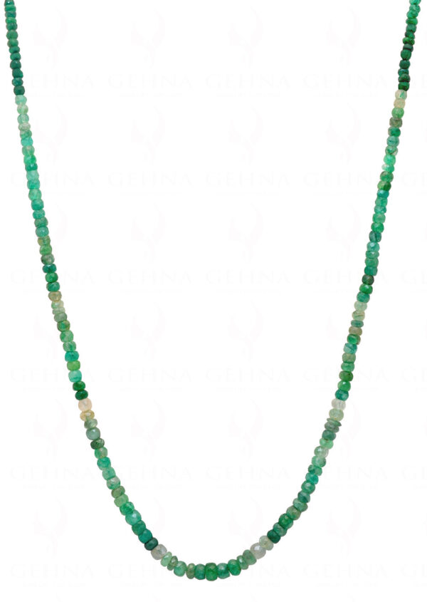 23" Inches Emerald Gemstone Shaded Faceted Beaded Necklace NP-1409