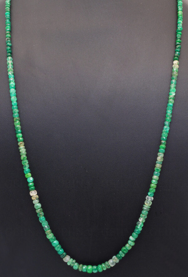 23" Inches Emerald Gemstone Shaded Faceted Beaded Necklace NP-1409