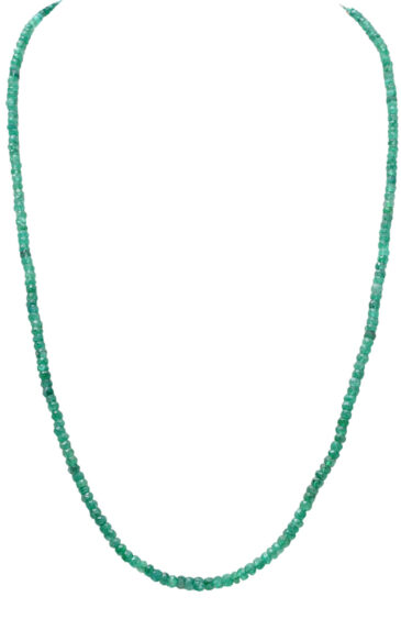 26″ Inches Emerald Gemstone Faceted Bead Necklace NP-1410