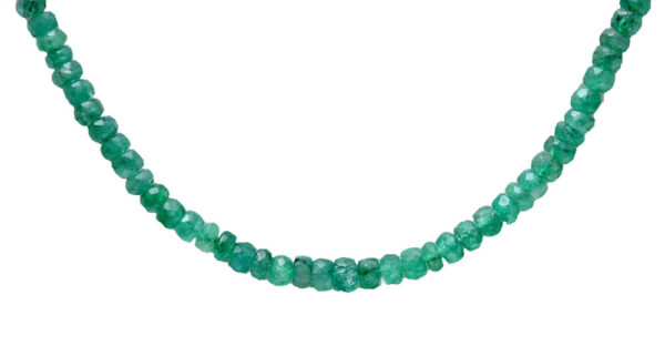 26" Inches Emerald Gemstone Faceted Bead Necklace NP-1410