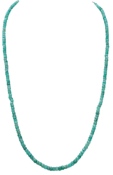 23″ Inches Emerald Gemstone Faceted Bead Necklace NP-1411