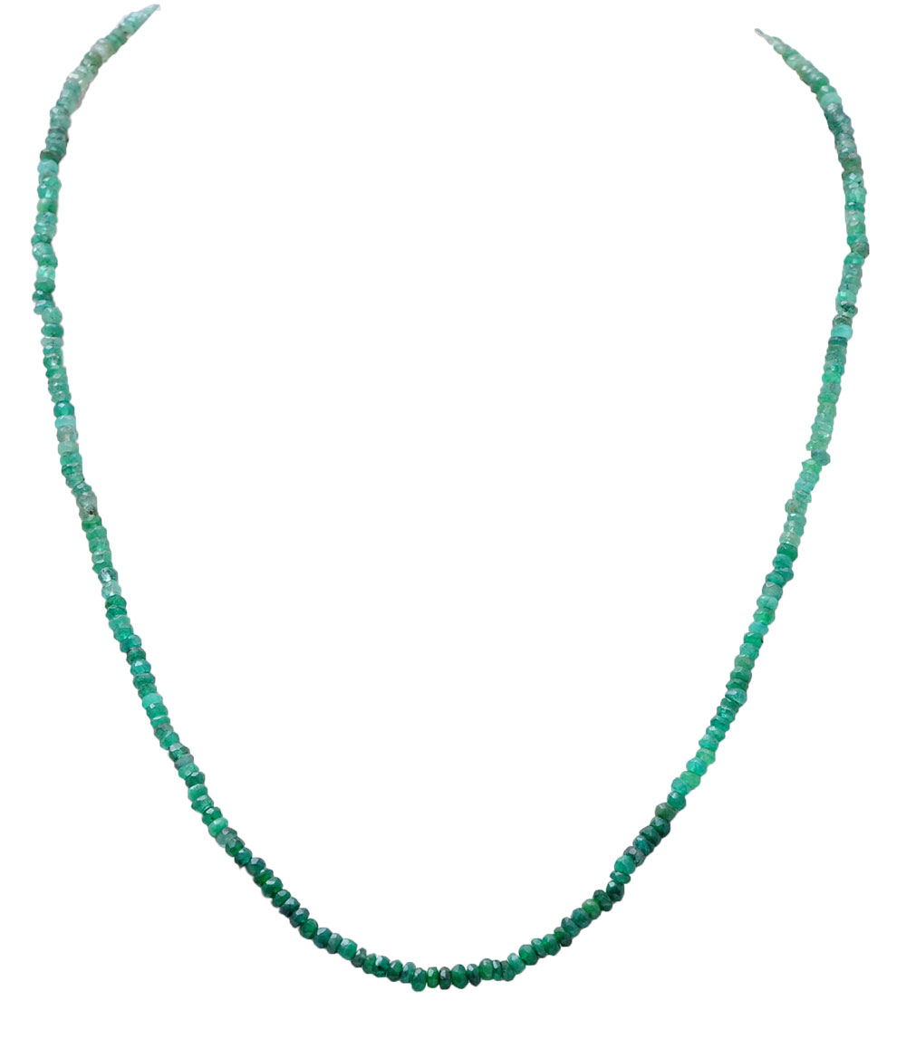 Emerald Gemstone Faceted Bead String NP-1412