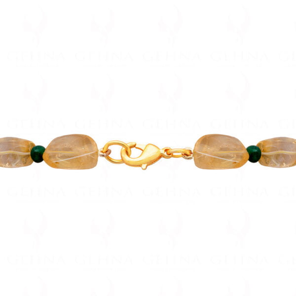 Emerald & Citrine Gemstone Beaded Necklace NS-1412