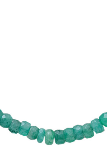 28″ Inches Emerald Gemstone Faceted Beaded Necklace NP-1413