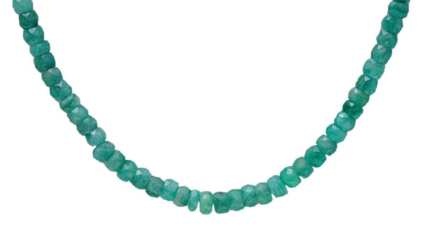 28" Inches Emerald Gemstone Faceted Beaded Necklace NP-1413