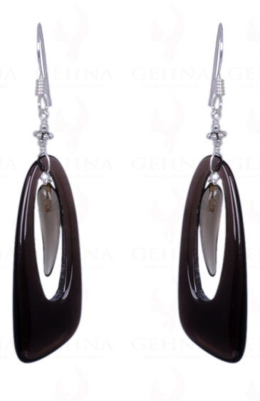 Smoky Topaz Gemstone Earrings Made In .925 Solid Silver ES-1415