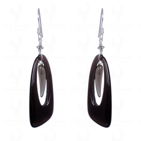 Smoky Topaz Gemstone Earrings Made In .925 Solid Silver ES-1415