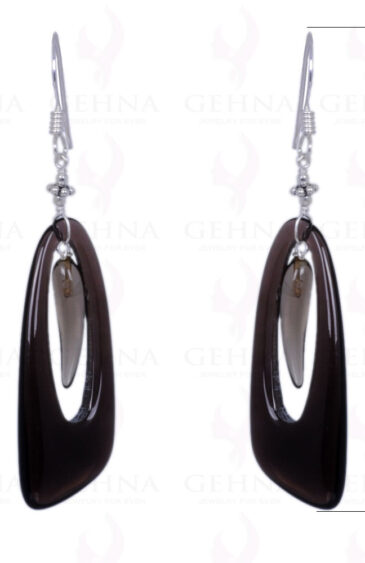 Smoky Topaz Gemstone Earrings Made In .925 Solid Silver ES-1415