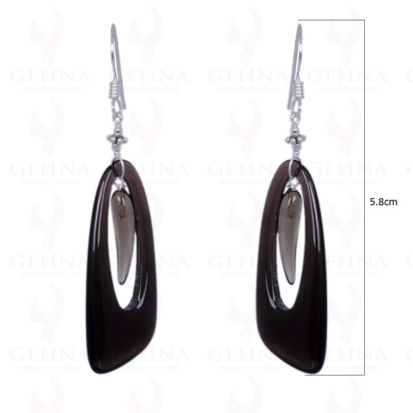 Smoky Topaz Gemstone Earrings Made In .925 Solid Silver ES-1415