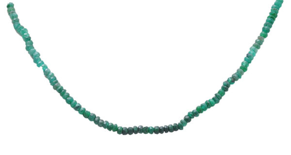 21" Inches Emerald Gemstone Faceted Beaded Necklace NP-1415