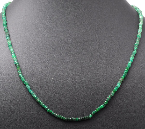 21" Inches Emerald Gemstone Faceted Beaded Necklace NP-1415