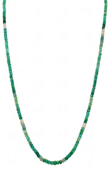 24″ Inches Emerald Gemstone Shaded Beaded Necklace NP-1416