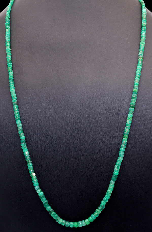 21" Inches Emerald Gemstone Faceted Beaded Necklace NP-1417