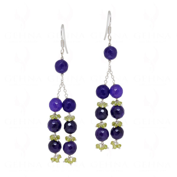 Amethyst & Peridot Gemstone Earrings In .925 Sterling Silver ES-1420