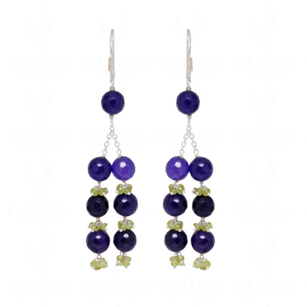 Amethyst & Peridot Gemstone Earrings In .925 Sterling Silver ES-1420