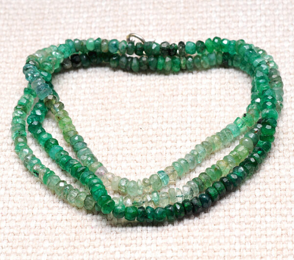 Emerald Gemstone Faceted Bead Strand NP-1420