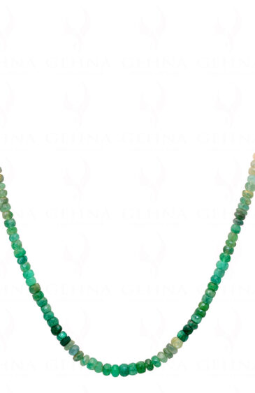 Emerald Gemstone Faceted Bead Necklace NP-1421