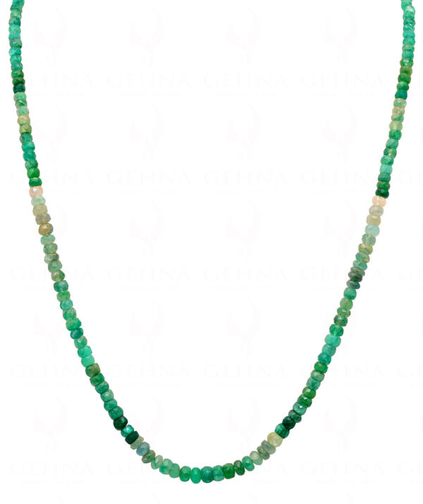 Emerald Gemstone Faceted Bead Necklace NP-1421