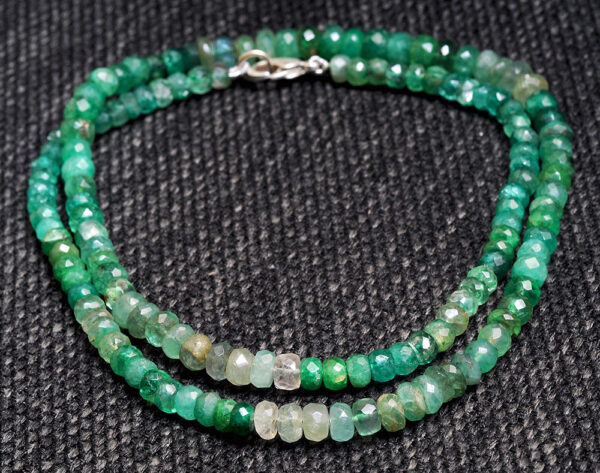 Emerald Gemstone Faceted Bead Necklace NP-1421