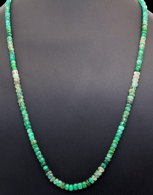 Emerald Gemstone Faceted Bead Necklace NP-1421