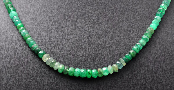 Emerald Gemstone Faceted Bead Necklace NP-1421