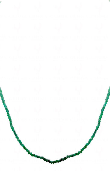 18″ Inches Emerald Faceted Bead Necklace NP-1424