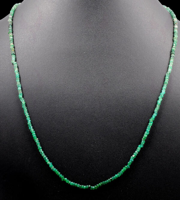 18" Inches Emerald Faceted Bead Necklace NP-1424