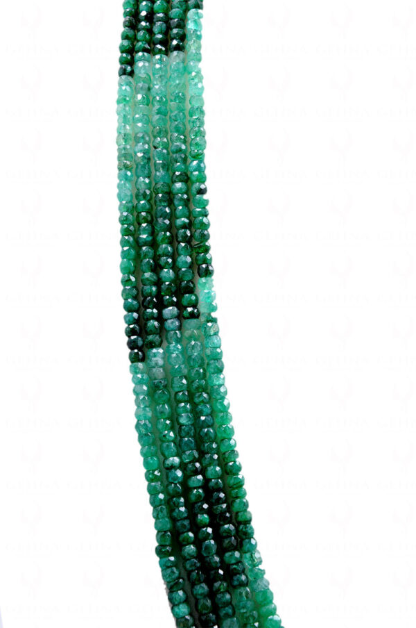 5 Rows Emerald Shaded Faceted Bead Necklace NP-1425