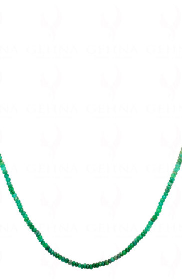 19″ Inches Emerald Faceted Bead Necklace NP-1426