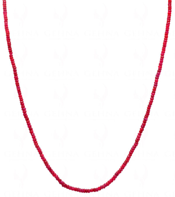 18" Inches Ruby Faceted Bead Necklace NP-1428