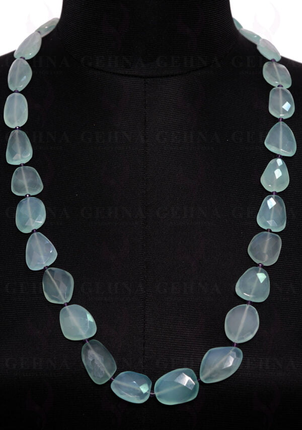 Amethyst & Aquamarine Gemstone Bead necklace NS-1428