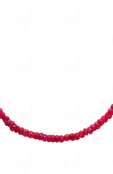 18″ Inches Ruby Faceted Bead Necklace NP-1428