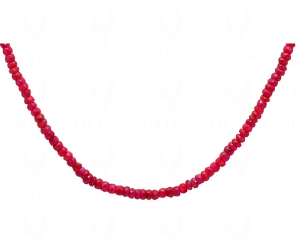 18" Inches Ruby Faceted Bead Necklace NP-1428