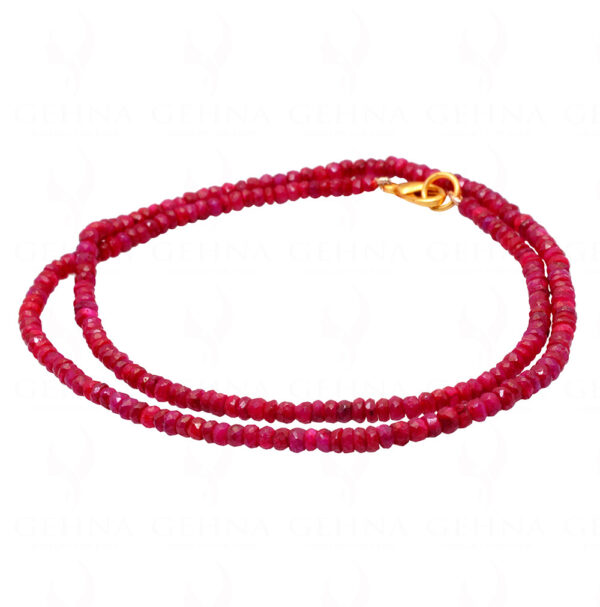 18" Inches Ruby Faceted Bead Necklace NP-1428