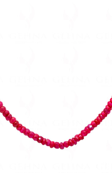 26″ Inches Ruby Faceted Bead Necklace NP-1429