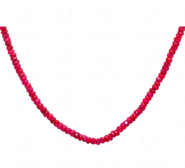 26" Inches Ruby Faceted Bead Necklace NP-1429