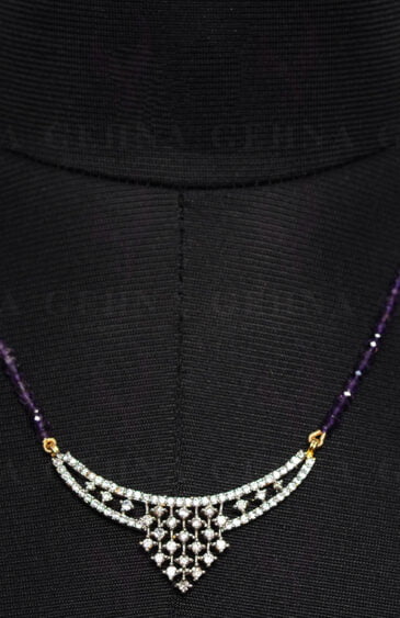 Amethyst Gemstone Faceted Beads Necklace With Pendant NS-1430