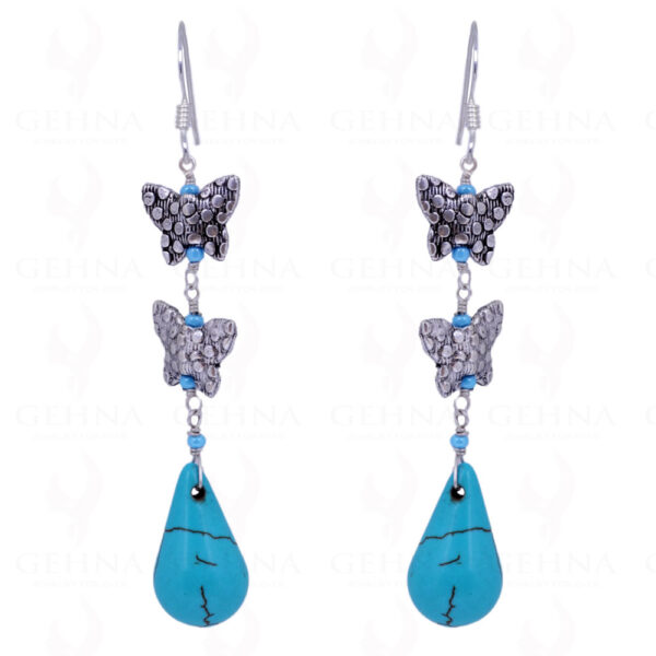 Turquoise Gemstone Earrings Made In .925 Solid Silver ES-1433