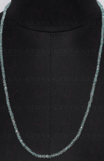 Aquamarine Gemstone Faceted Bead Necklace NS-1435