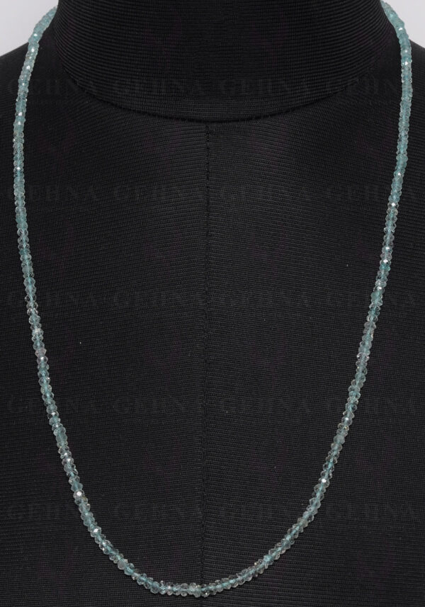 Aquamarine Gemstone Faceted Bead Necklace NS-1435