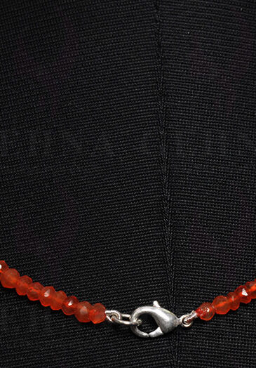 Carnelian Gemstone Faceted Bead Necklace NS-1437