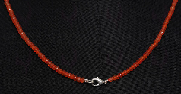 Carnelian Gemstone Faceted Bead Necklace NS-1437