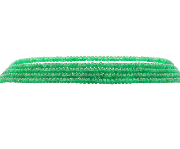 32" Inches Long Green Emerald Faceted Bead Tie Style Necklace NP-1437