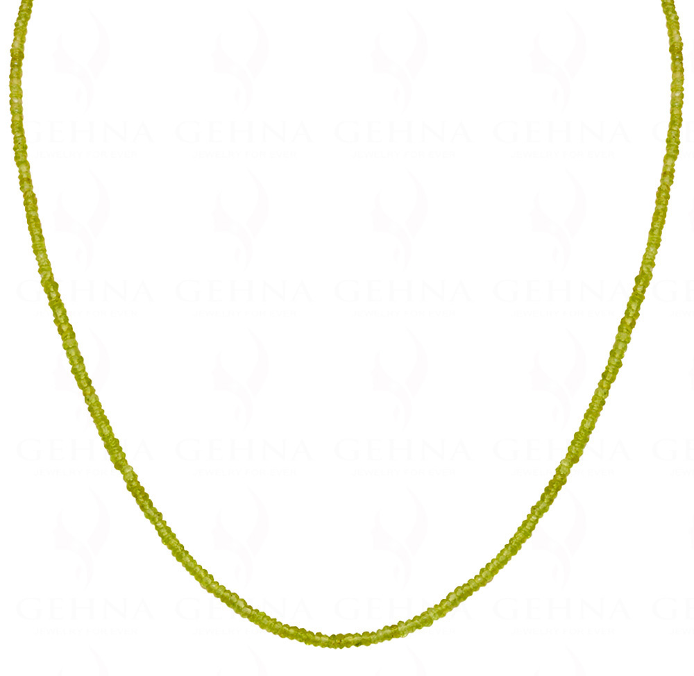 Peridot Gemstone faceted Bead Necklace NS-1441