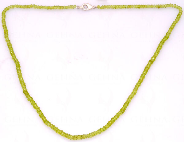 Peridot Gemstone faceted Bead Necklace NS-1441