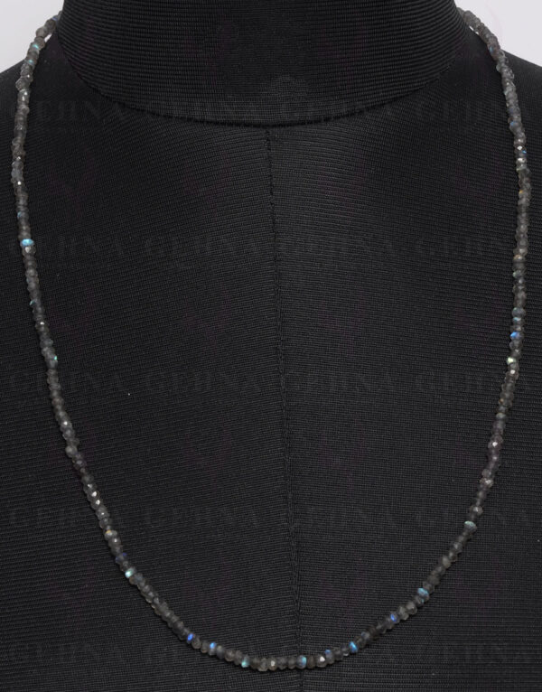 Labradorite Gemstone Faceted Bead Necklace NS-1442