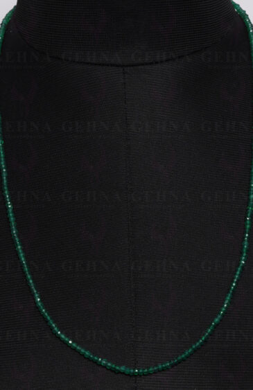 Green Onyx Gemstone Faceted Bead Necklace NS-1445