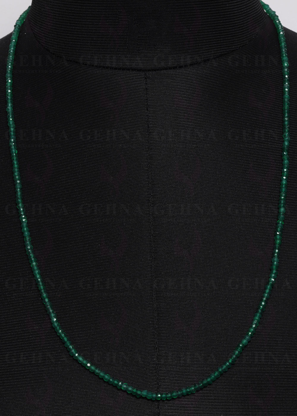 Green Onyx Gemstone Faceted Bead Necklace NS-1445